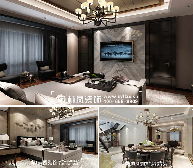 華發(fā)全運首府286平港式風(fēng)格裝修效果圖