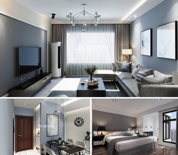 萬錦紅樹灣125平混搭風(fēng)格裝修效果圖