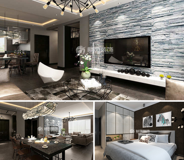 金地峯匯140平現(xiàn)代風格裝修效果圖