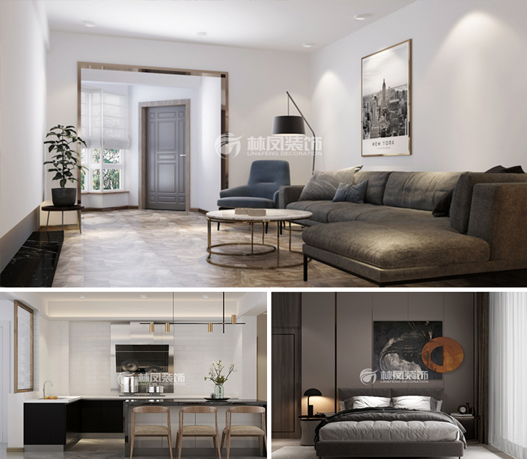 萬科翡翠四季150平美式風(fēng)格裝修效果圖