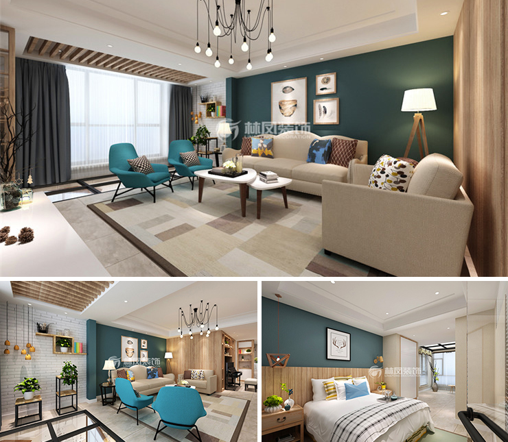 華潤(rùn)翡翠城158平現(xiàn)代風(fēng)格裝修效果圖