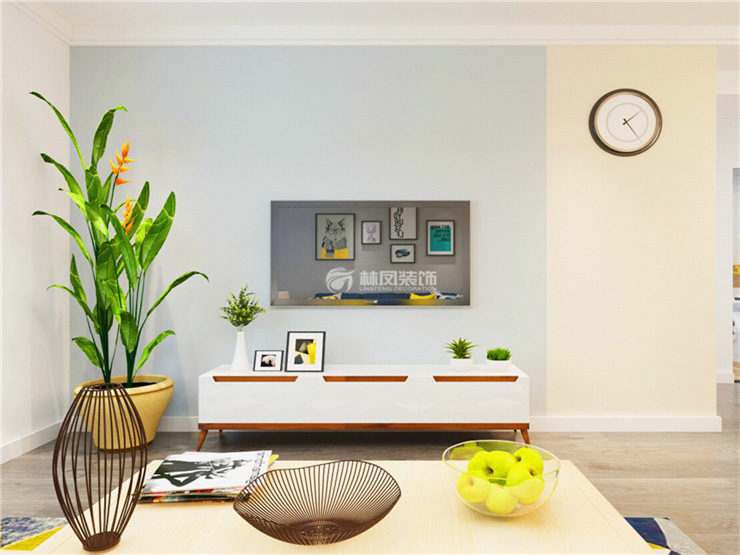 北歐風(fēng)格電視背景墻設(shè)計裝修效果圖