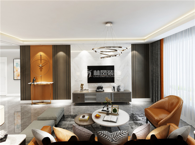 現(xiàn)代風(fēng)格電視背景墻設(shè)計裝修效果圖