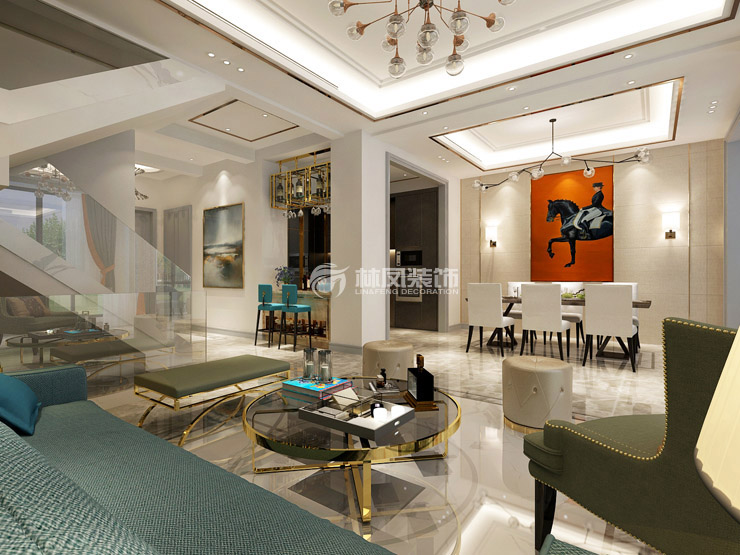 輕奢風(fēng)格橫梁弱化設(shè)計裝修效果圖