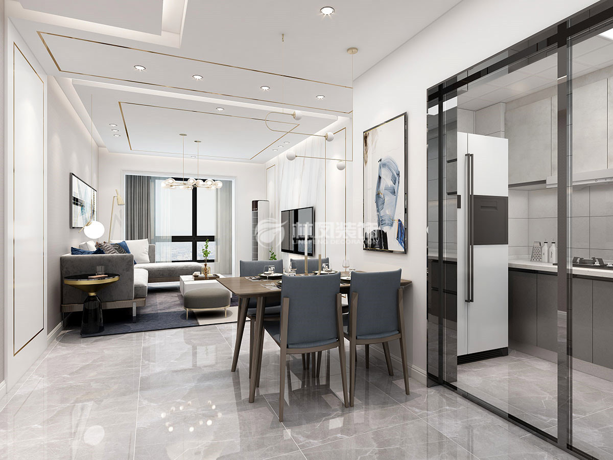 現(xiàn)代風(fēng)格橫梁弱化設(shè)計裝修效果圖