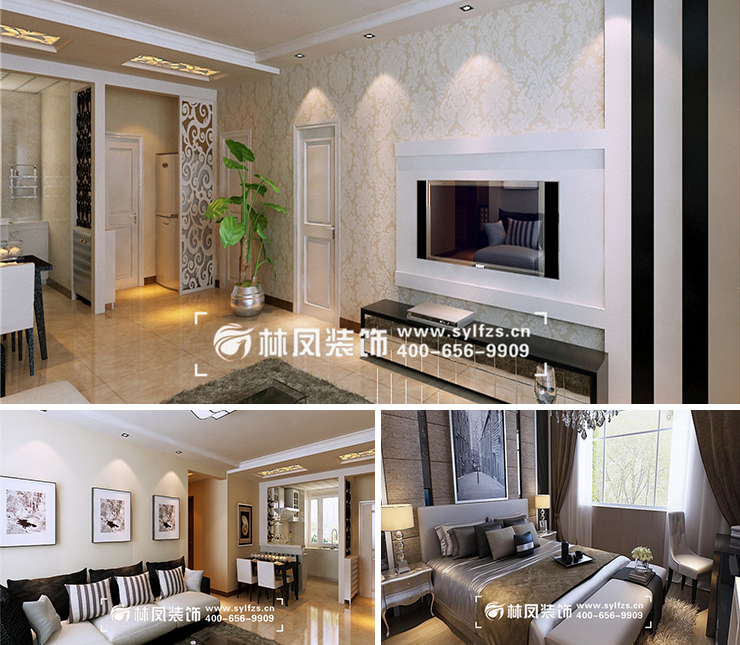 中南紫云集112平現(xiàn)代風格裝修效果圖