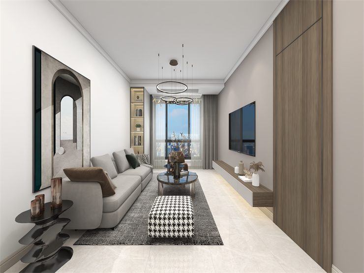 浦江苑御品-95平-現(xiàn)代風格- -客廳.jpg